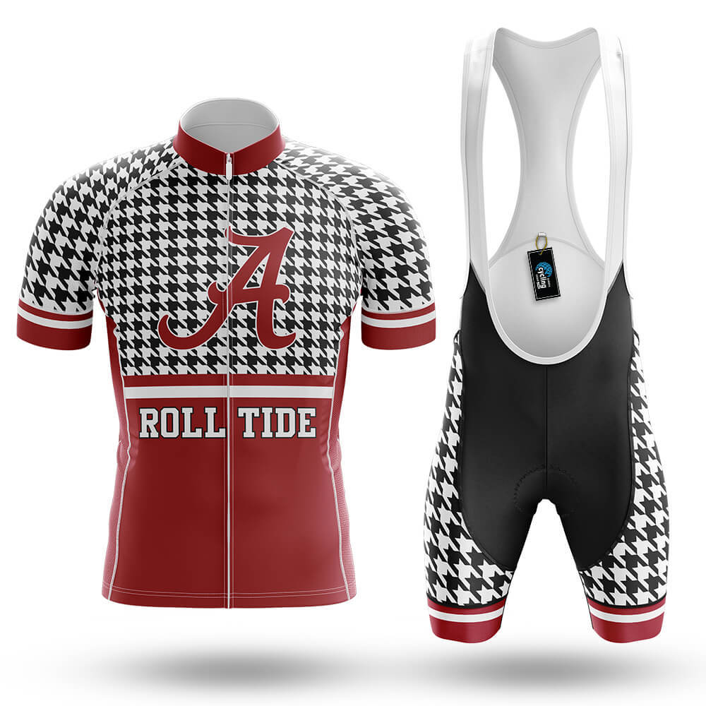 Crimson Tide Houndstooth Pattern - Men's Cycling Kit - Global Cycling Gear