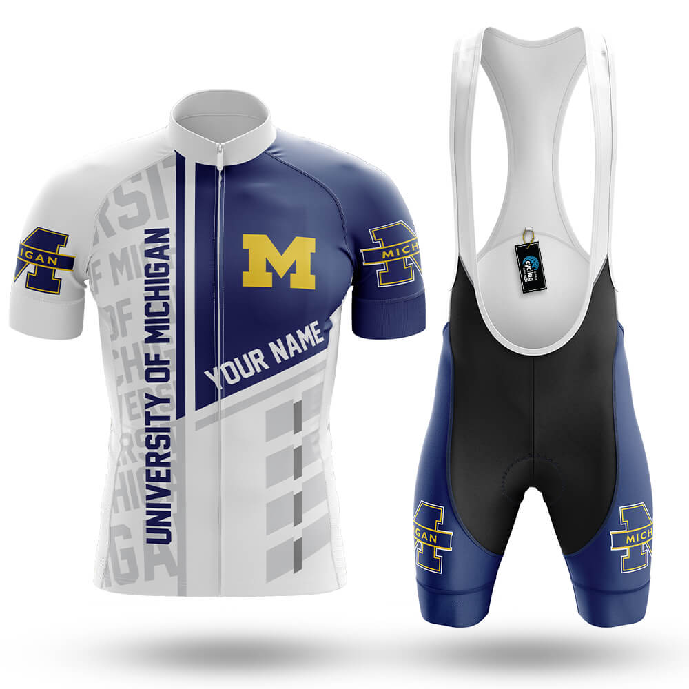 University of Michigan Custom Name - Men's Cycling Kit - Global Cycling Gear