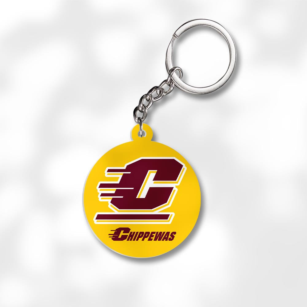 Pack 3 Central Michigan University Keychains - Global Cycling Gear