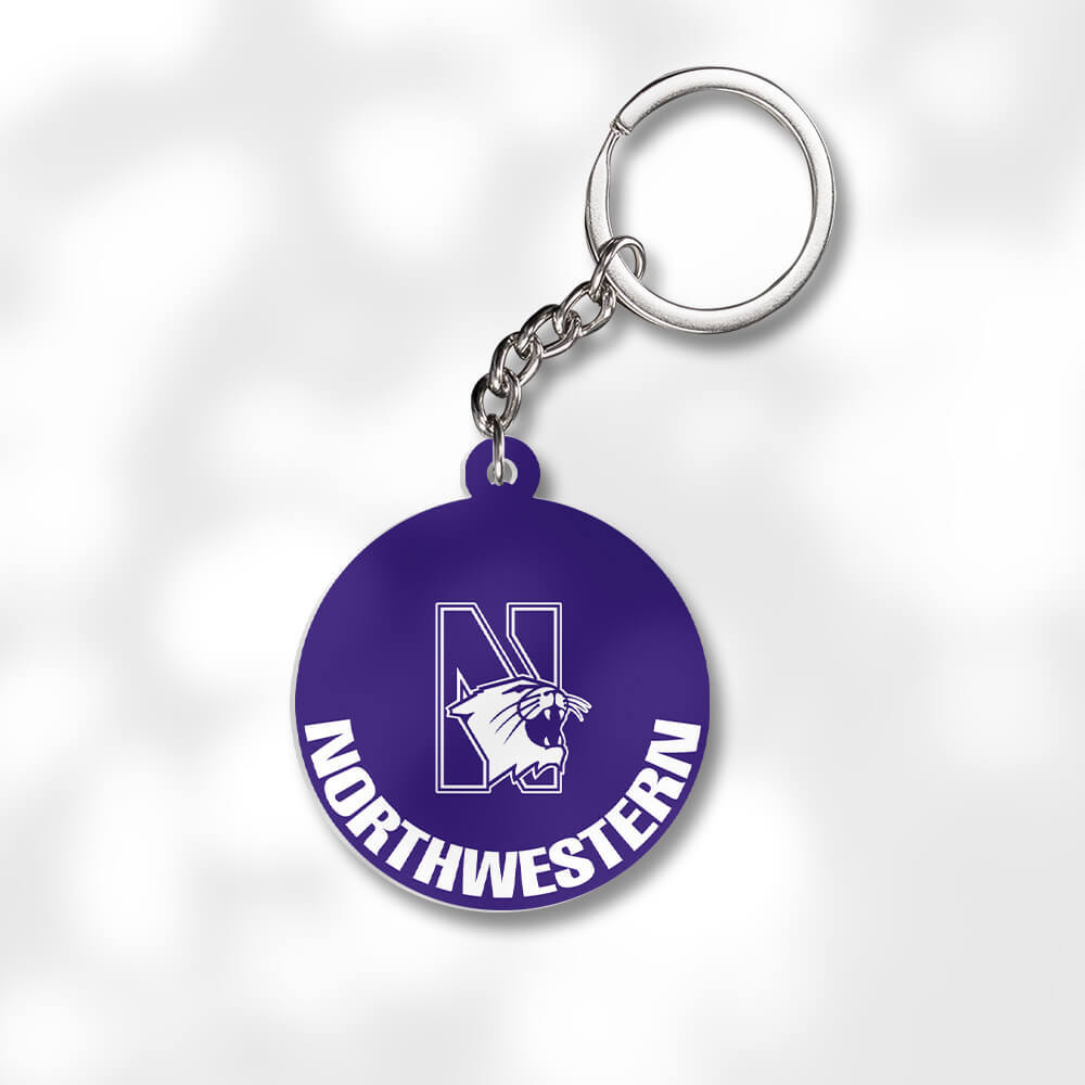 Pack 3 Northwestern University Keychains - Global Cycling Gear
