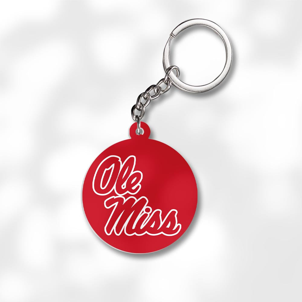 Pack 3 University of Mississippi Keychains - Global Cycling Gear