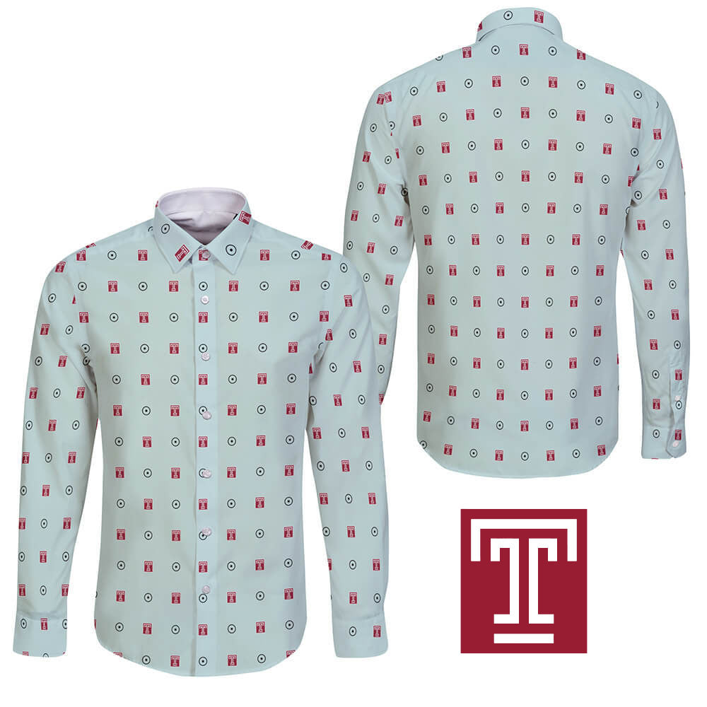 Temple University Long Sleeve Button ShirtÂ Global Cycling Gear