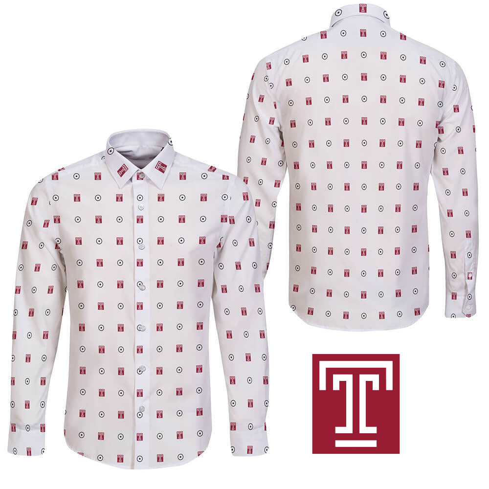 Temple University Long Sleeve Button ShirtÂ Global Cycling Gear