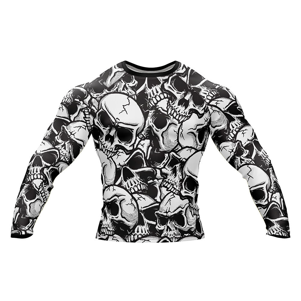 Skull Pattern Rash Guard
