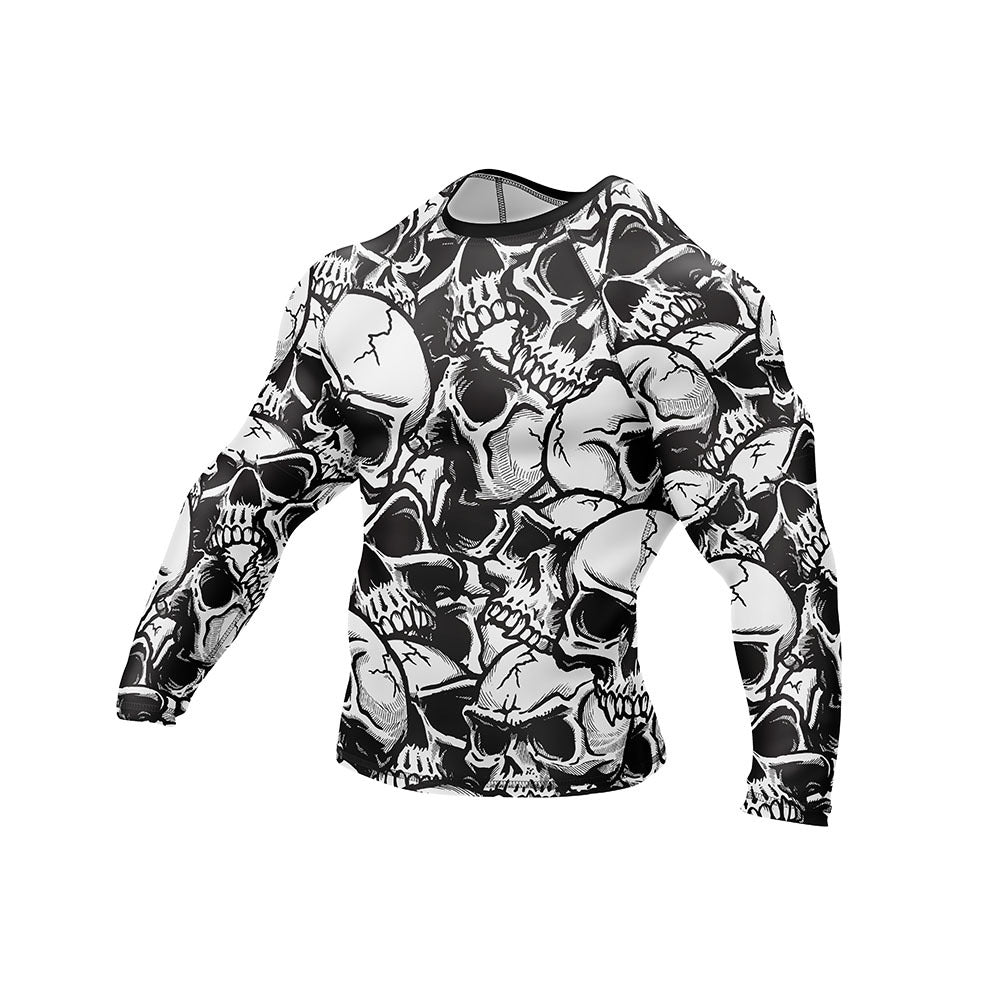 Skull Pattern Rash Guard